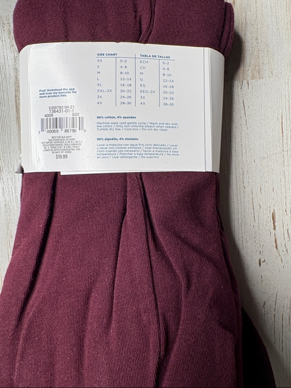 Old Navy High-Rise Double Knotted Ankle Leggings Size 4X New - Picture 2 of 11